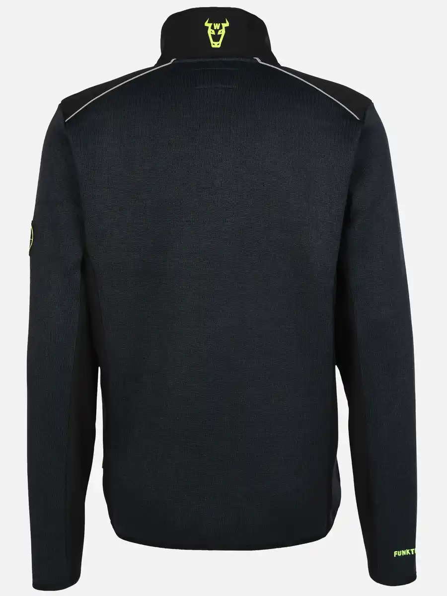 Bild 2 von Herren Strickfleecejacke mit vielen Details Blau