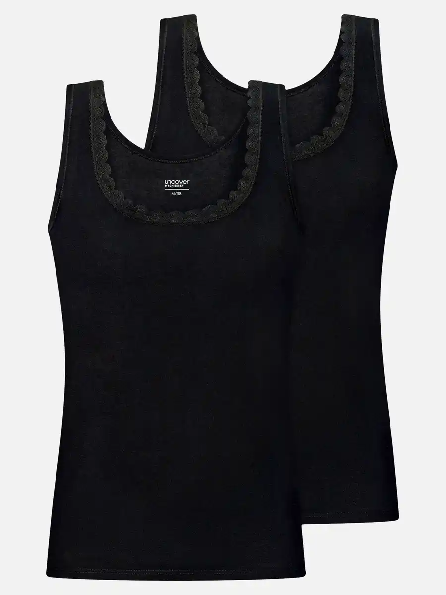 Bild 1 von Damen Trägertop im 2er Pack Schwarz