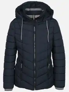 Damen Steppjacke mit Kapuze Marine