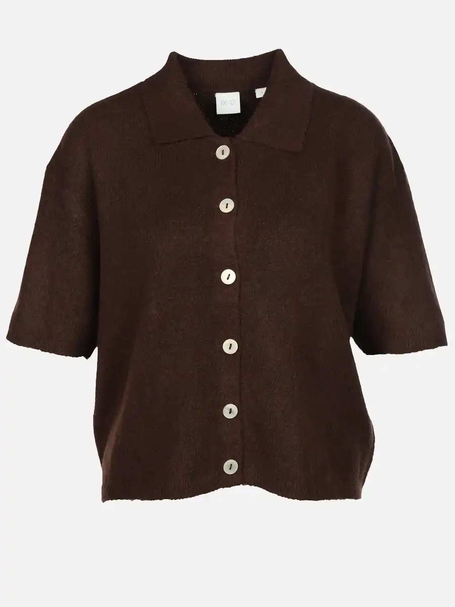Bild 1 von Damen Strickjacke mit kurzen Ärmeln Braun
