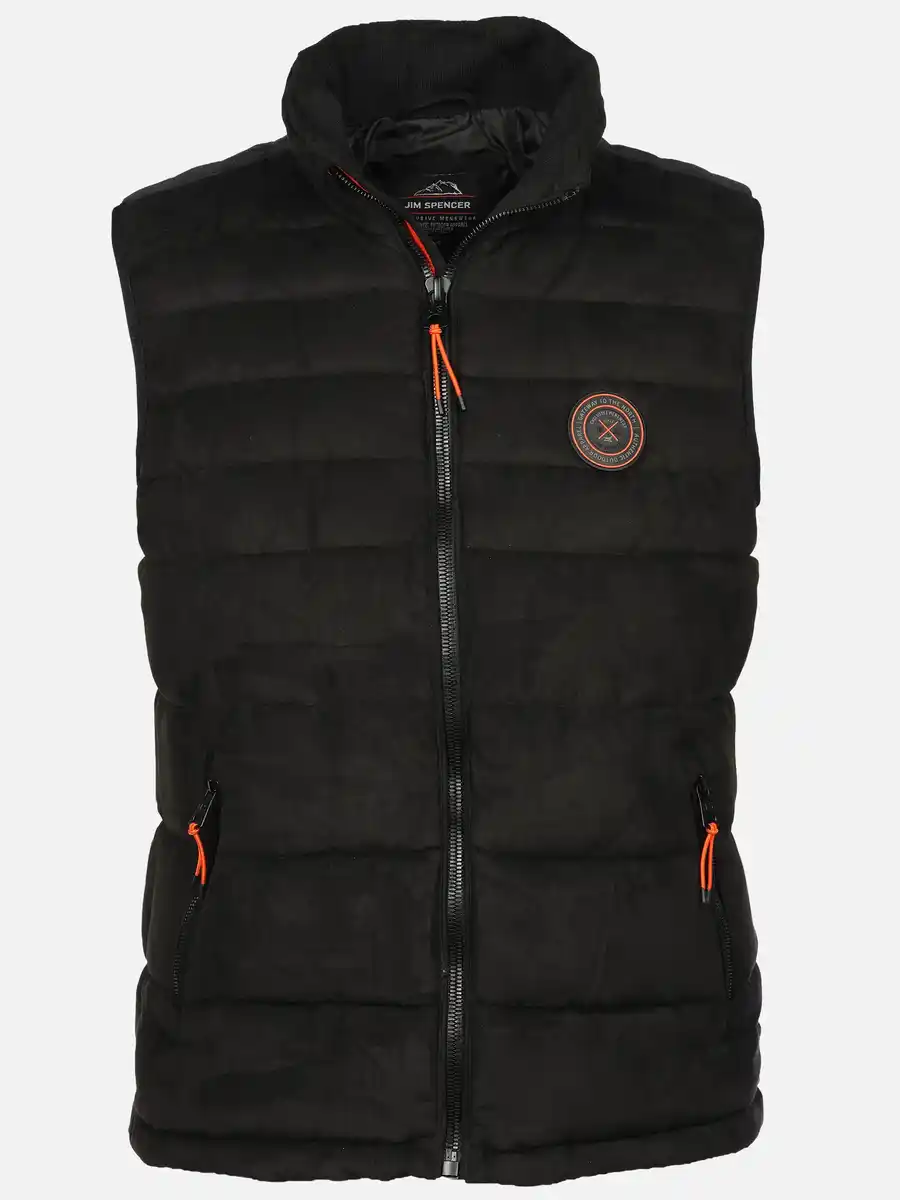 Bild 1 von Herren Steppweste in Velour Optik Schwarz