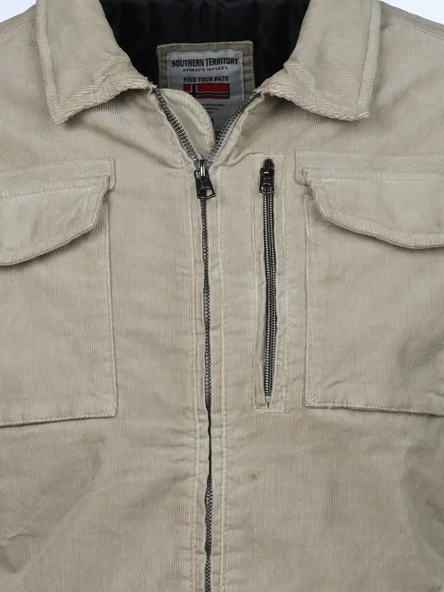 Bild 4 von Herren Cordjacke mit Brusttaschen Beige