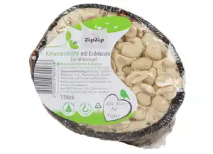 Gefüllte Halbkokosnuss
