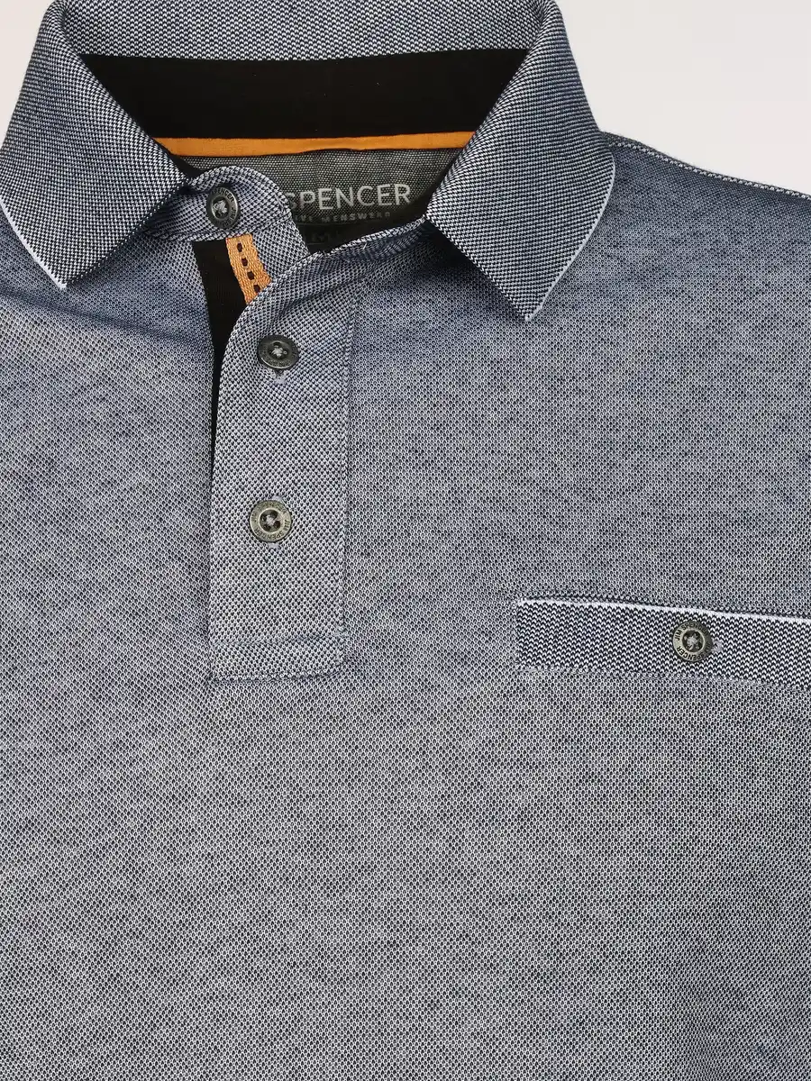 Bild 3 von Herren Poloshirt mit Brusttasche Blau