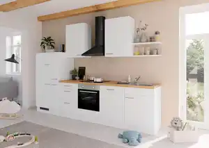 Küchenblock IKZ mit Geräten ca. 330 cm Weiß, Weiß