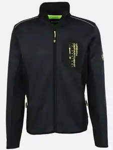 Herren Strickfleecejacke mit vielen Details Blau