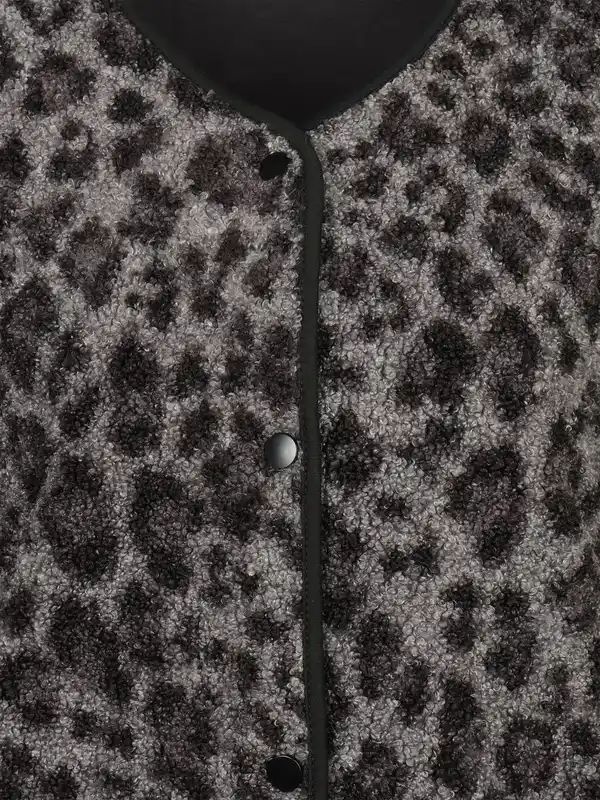 Bild 3 von Damen Teddyfleece Weste mit Leoprint Schwarz