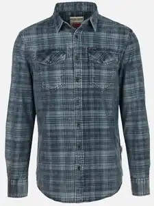 Herren Cordhemd mit Muster Blau