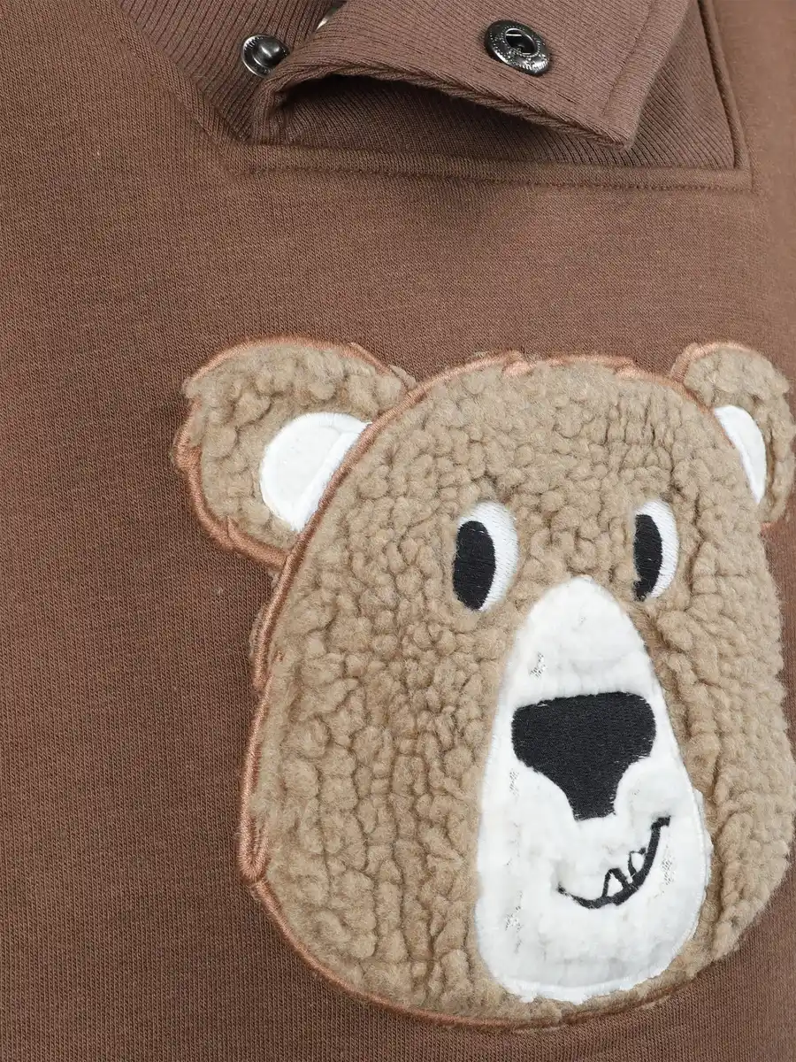 Bild 3 von Jungen Sweatshirt mit Bären-Applikation Braun