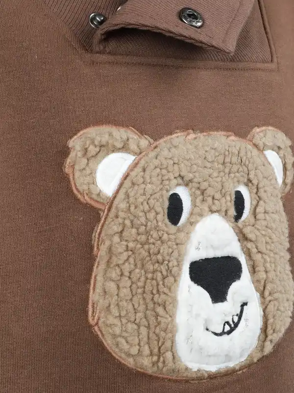 Bild 3 von Jungen Sweatshirt mit Bären-Applikation Braun