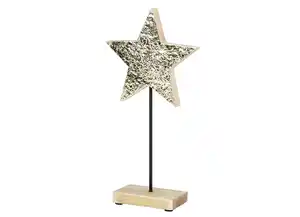 Holzstern auf Metallständer