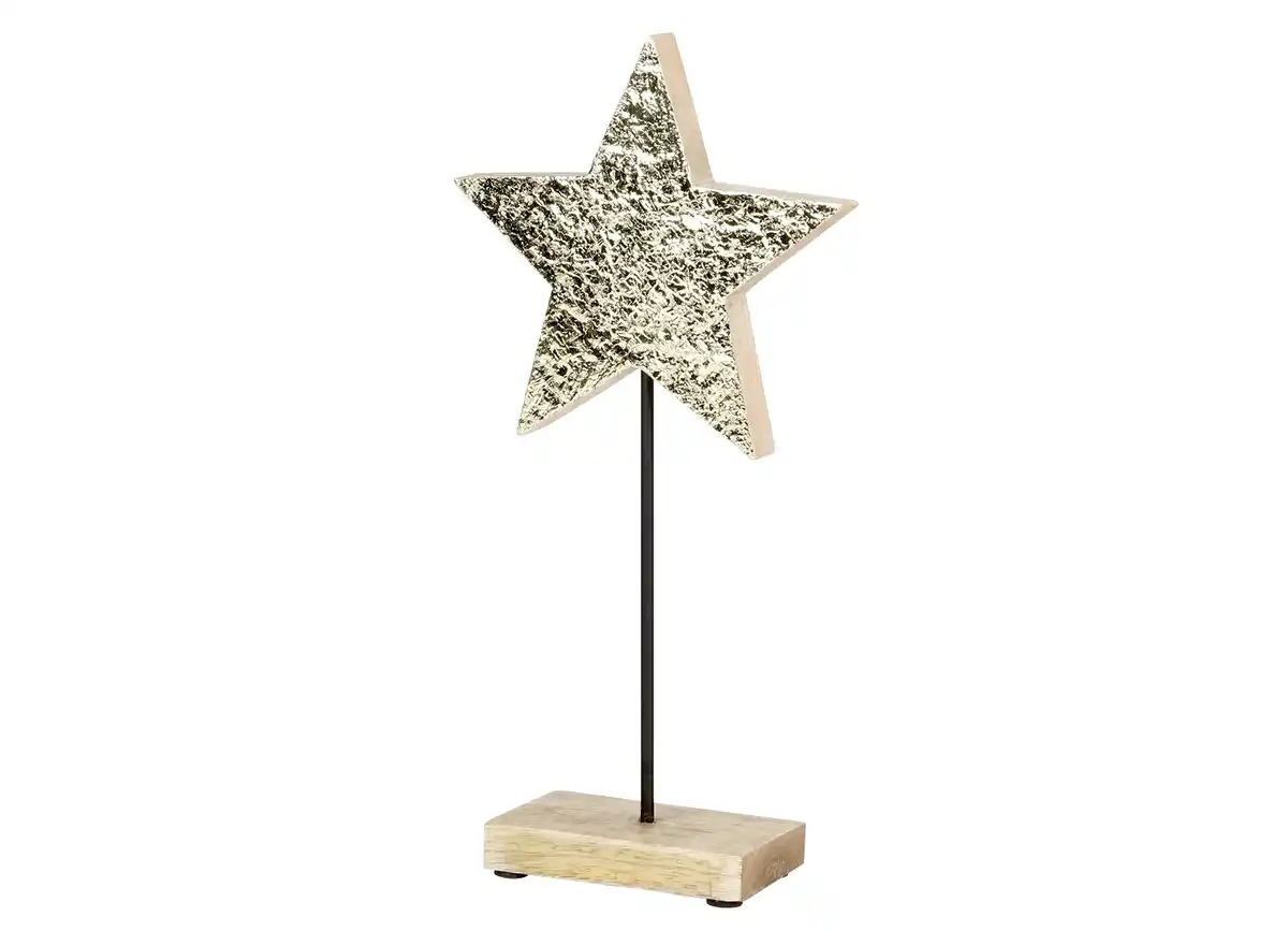 Bild 1 von Holzstern auf Metallständer