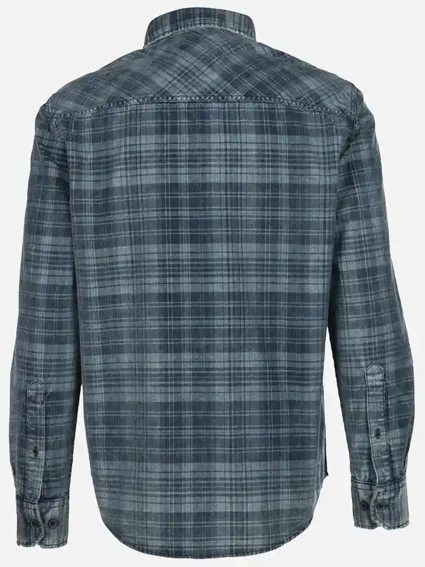 Bild 2 von Herren Cordhemd mit Muster Blau