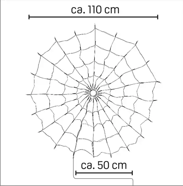 Bild 3 von IDEENWELT LED-Spinnennetz mit 100 Lichtern