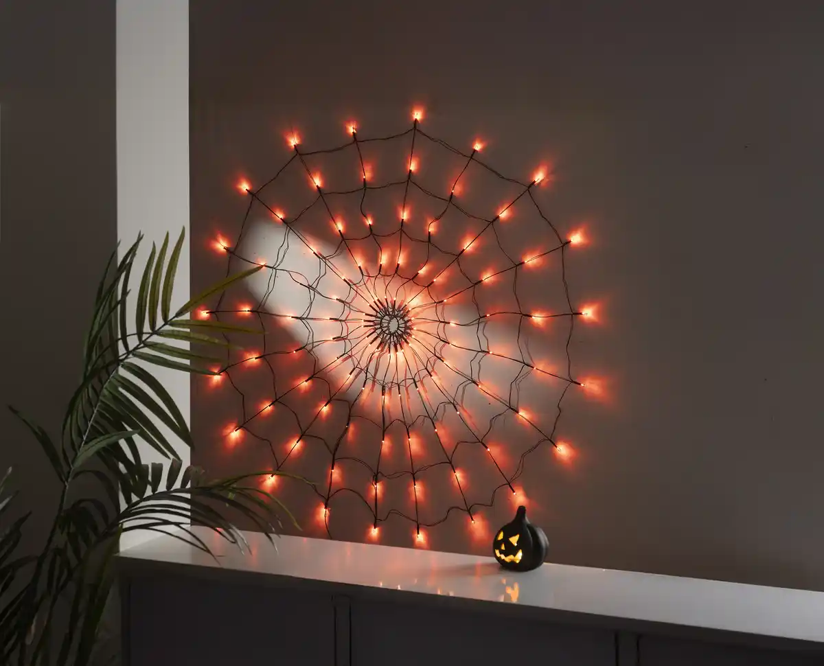 Bild 2 von IDEENWELT LED-Spinnennetz mit 100 Lichtern