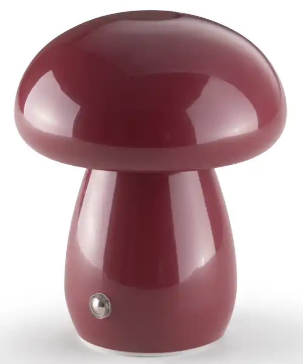 Bild 2 von IDEENWELT Akku-Pilzleuchte Burgundy