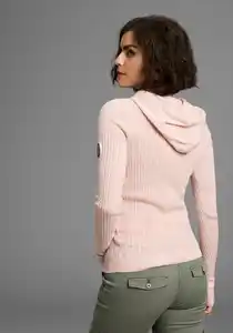 KangaROOS Kapuzenpullover im feinen Zopf-Strick-Design