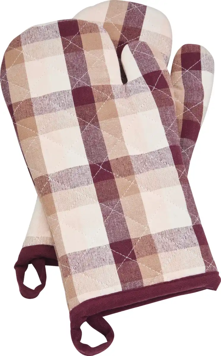 Bild 1 von IDEENWELT Ofenhandschuhe 2-teilig rotes Karo