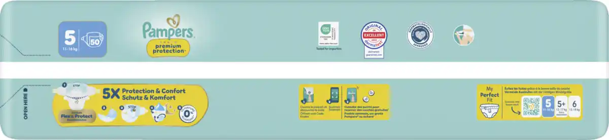Bild 3 von Pampers Premium Protection Gr. 5 Junior (11-16 kg) Big Eco Pack