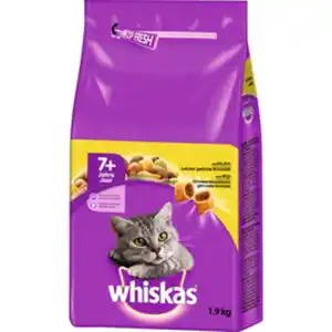 WHISKAS Katzentrockenfutter, 1,9 kg, Huhn