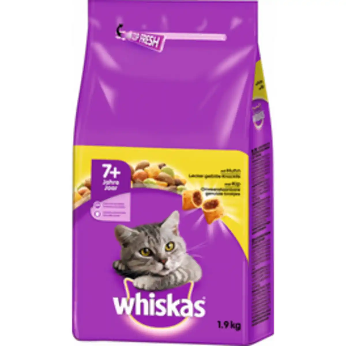 Bild 1 von WHISKAS Katzentrockenfutter, 1,9 kg, Huhn