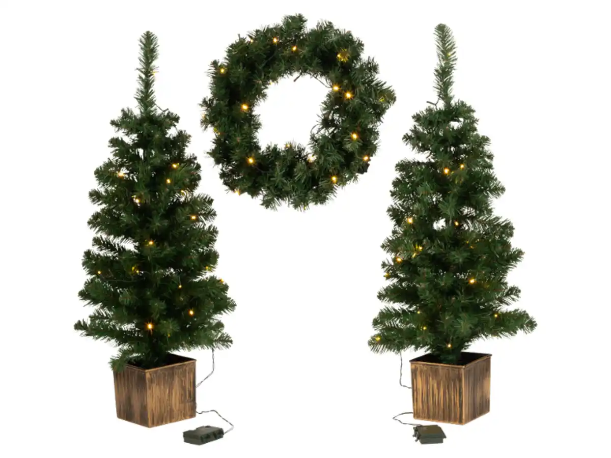 Bild 3 von LIVARNO® LED-Weihnachtsbaum-Adventskranz-Set, 3-tlg.