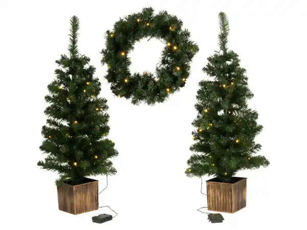 Bild 3 von LIVARNO® LED-Weihnachtsbaum-Adventskranz-Set, 3-tlg.