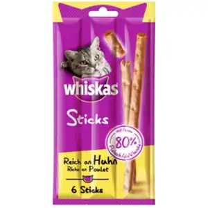 WHISKAS Katzensnack »Sticks«, 36 g (6 Sticks), Huhn