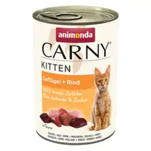 animonda CARNY Katzen-Nassfutter, Geschmacksrichtung: Geflügel/Rind, 12 Stück à 400 g