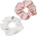 Bild 3 von ebelin Scrunchies bestickt, weiß/rosa, 2 St