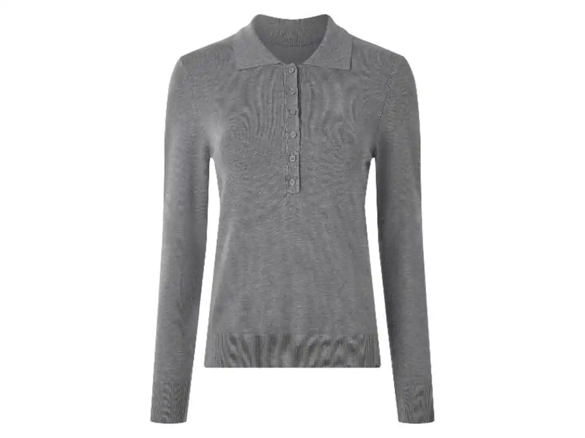 Bild 1 von ESMARA® Damen Feinstrick-Polopullover