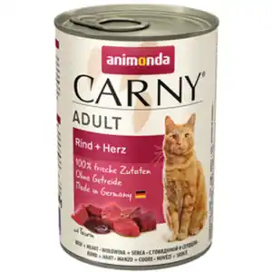animonda CARNY Katzen-Nassfutter »Carny«, Rind/Herz, 400 g
