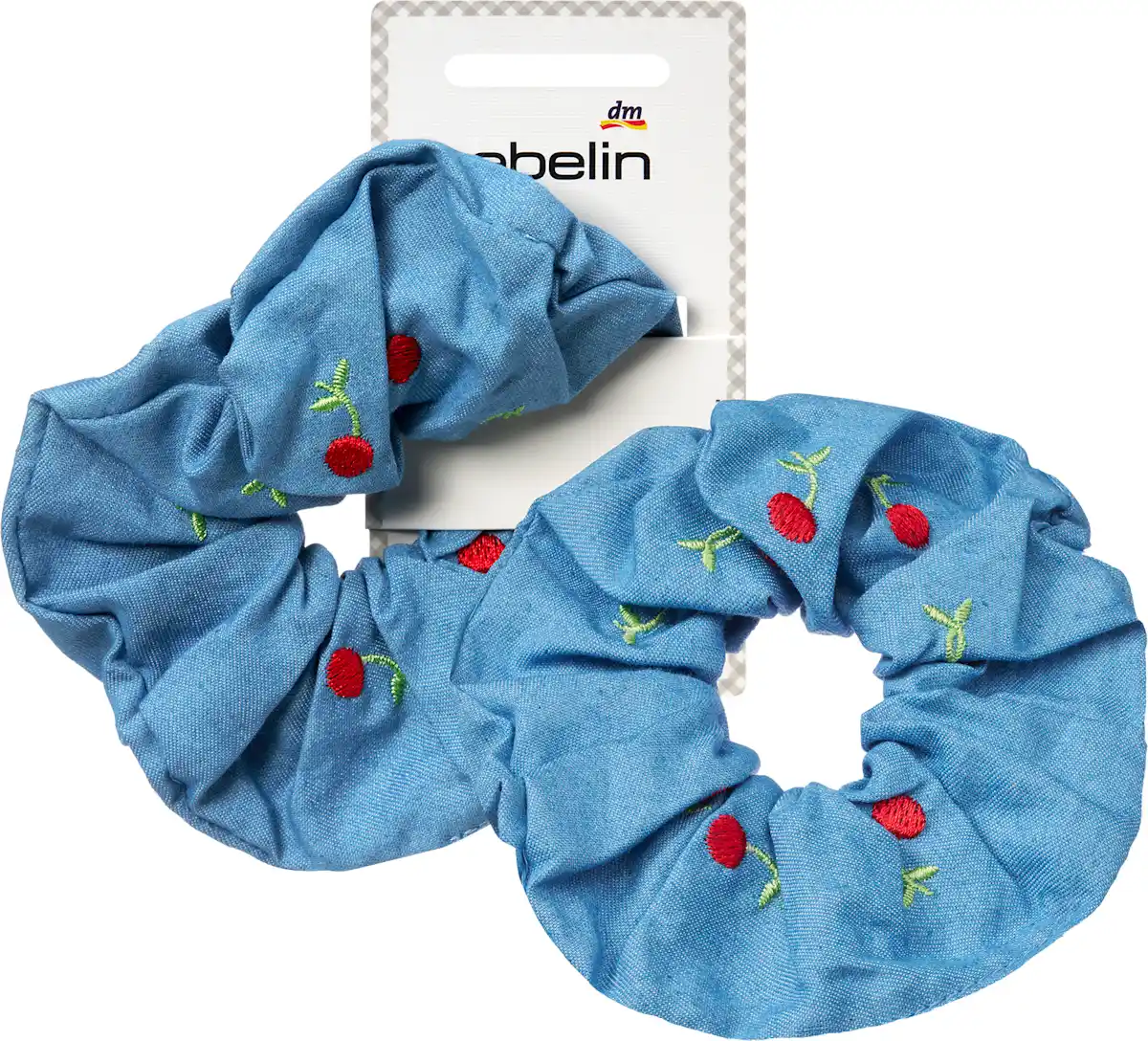 Bild 1 von ebelin Scrunchie mit Kirschen, Denim, 1 St