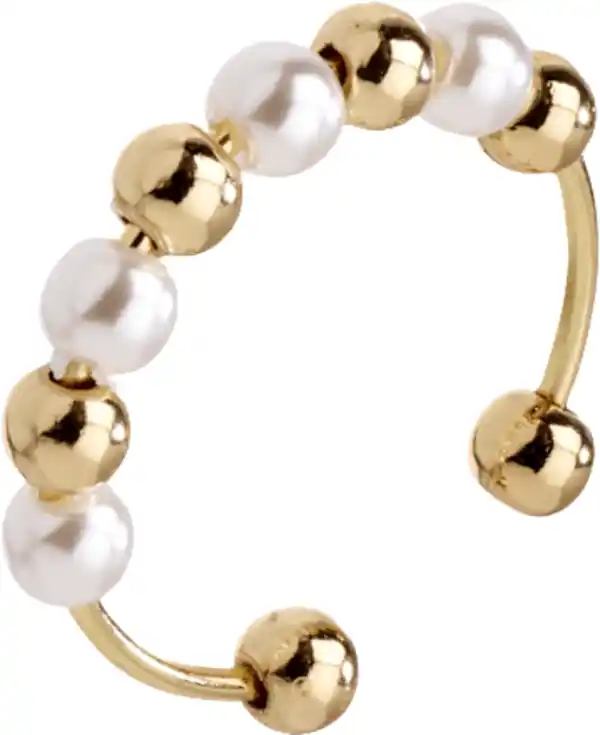 Bild 3 von ebelin Anxiety-Ring mit Perlen, Gold-Optik, 1 St