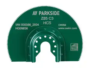 PARKSIDE® HCS-Segmentsägeblatt Z85 / HCS-Tauchsägeblatt Z32 / HCS/HSS-Tauchsägeblatt Z20 / Diamantsägeblatt Z64 / RIFF-Schleifplat