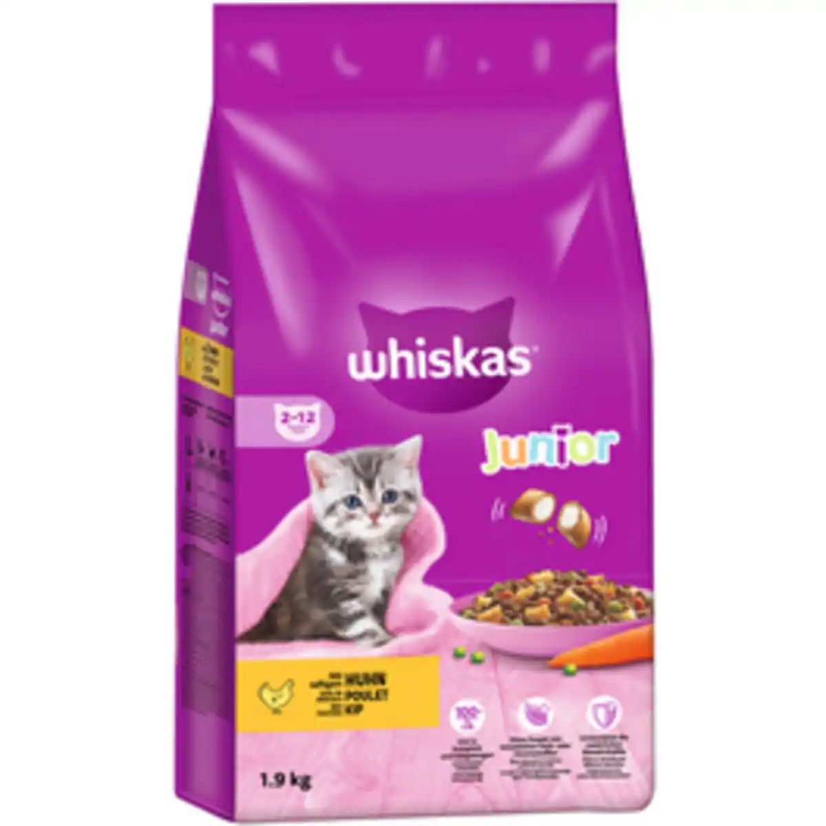 Bild 2 von WHISKAS Katzentrockenfutter, 1,9 kg