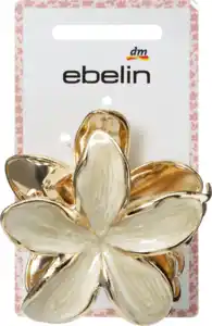 ebelin Haarklammer Blume, weiß/Gold-Optik, 1 St
