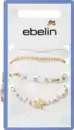 Bild 2 von ebelin Armbänder elastisch mit Perlen, weiß/Gold-Optik, 4 St