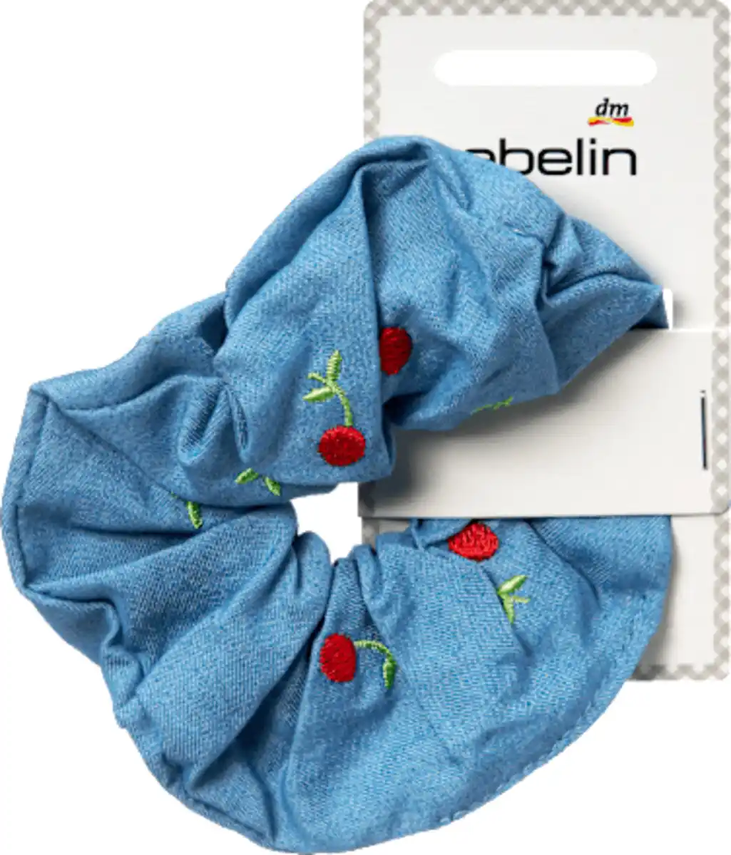 Bild 2 von ebelin Scrunchie mit Kirschen, Denim, 1 St
