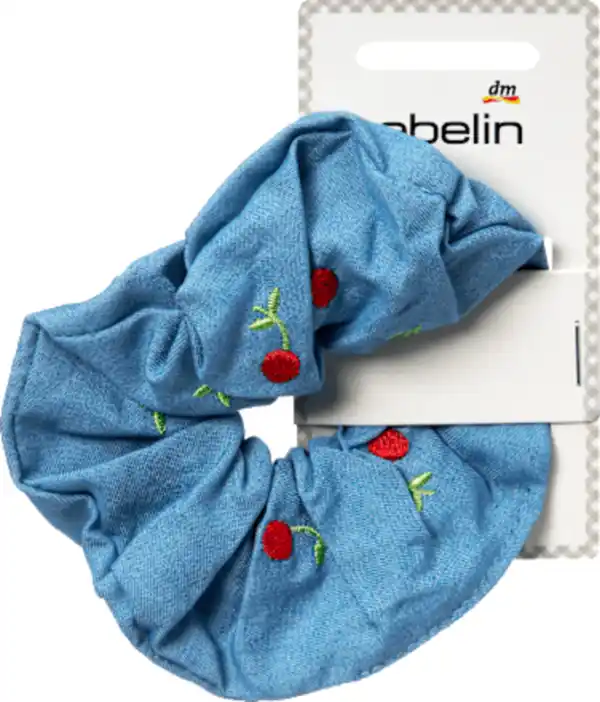 Bild 2 von ebelin Scrunchie mit Kirschen, Denim, 1 St