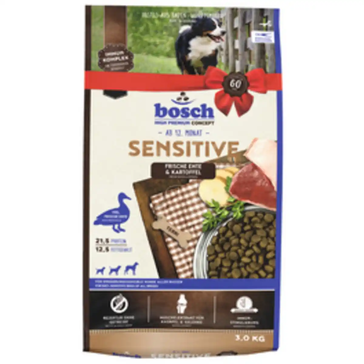 Bild 2 von BOSCH PETFOOD Hundetrockenfutter »Sensitive«, 4 Stück, je 3 kg, Ente/Kartoffel