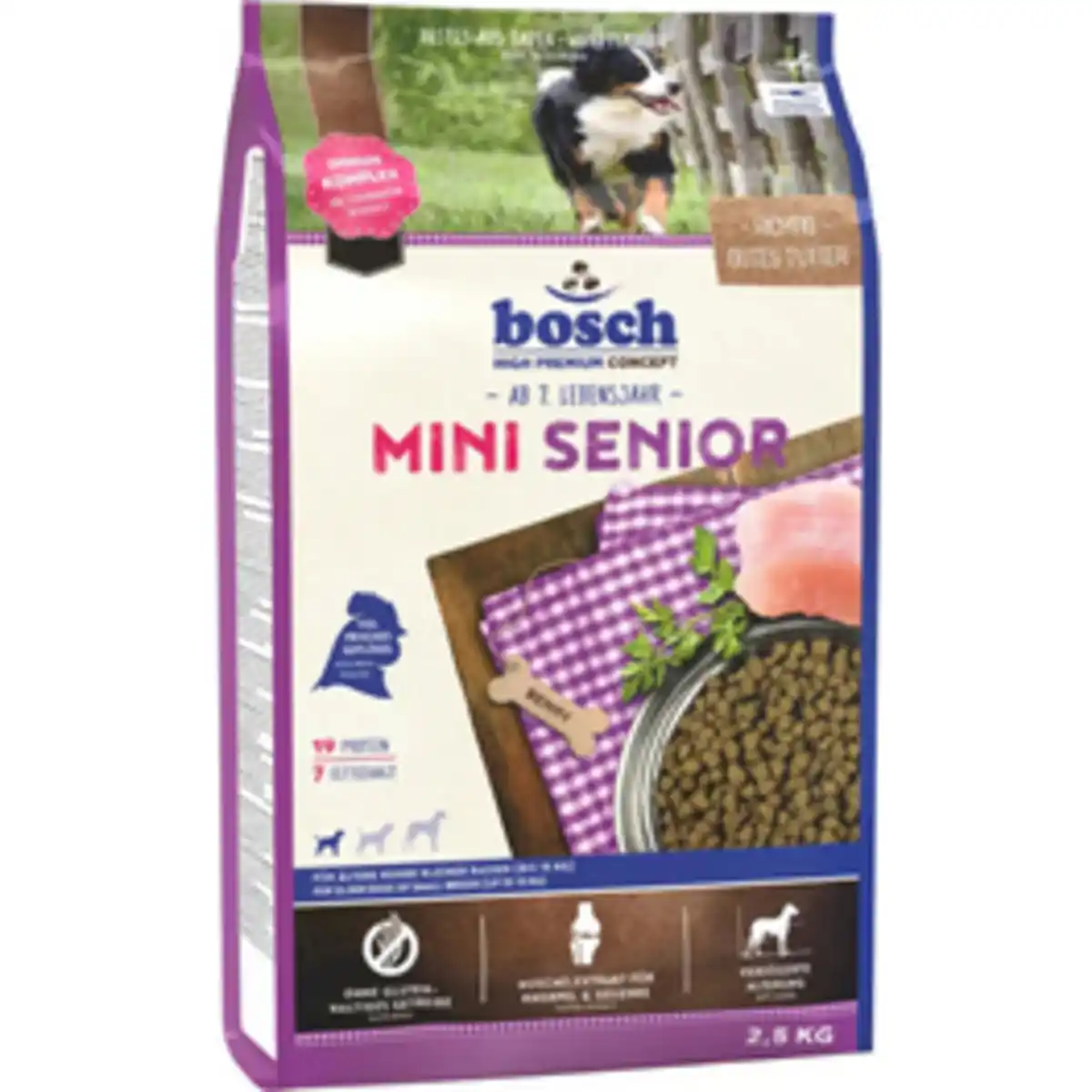 Bild 1 von BOSCH PETFOOD Hundetrockenfutter, Senior, Geflügel, 4 Stück, 2,5 kg