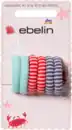 Bild 2 von ebelin Haargummis gestreift, mint/rot/blau, 6 St