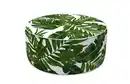 Bild 1 von Primaster Sitzpouf aufblasbar weiß grün Ø 53 x 23 cm mit tropischen Blättern