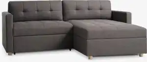 Schlafsofa Chaiselongue TEGLHUSE grau Stoff