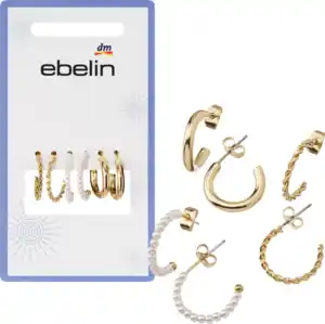 ebelin Creolen Gold-Optik, 6 St
