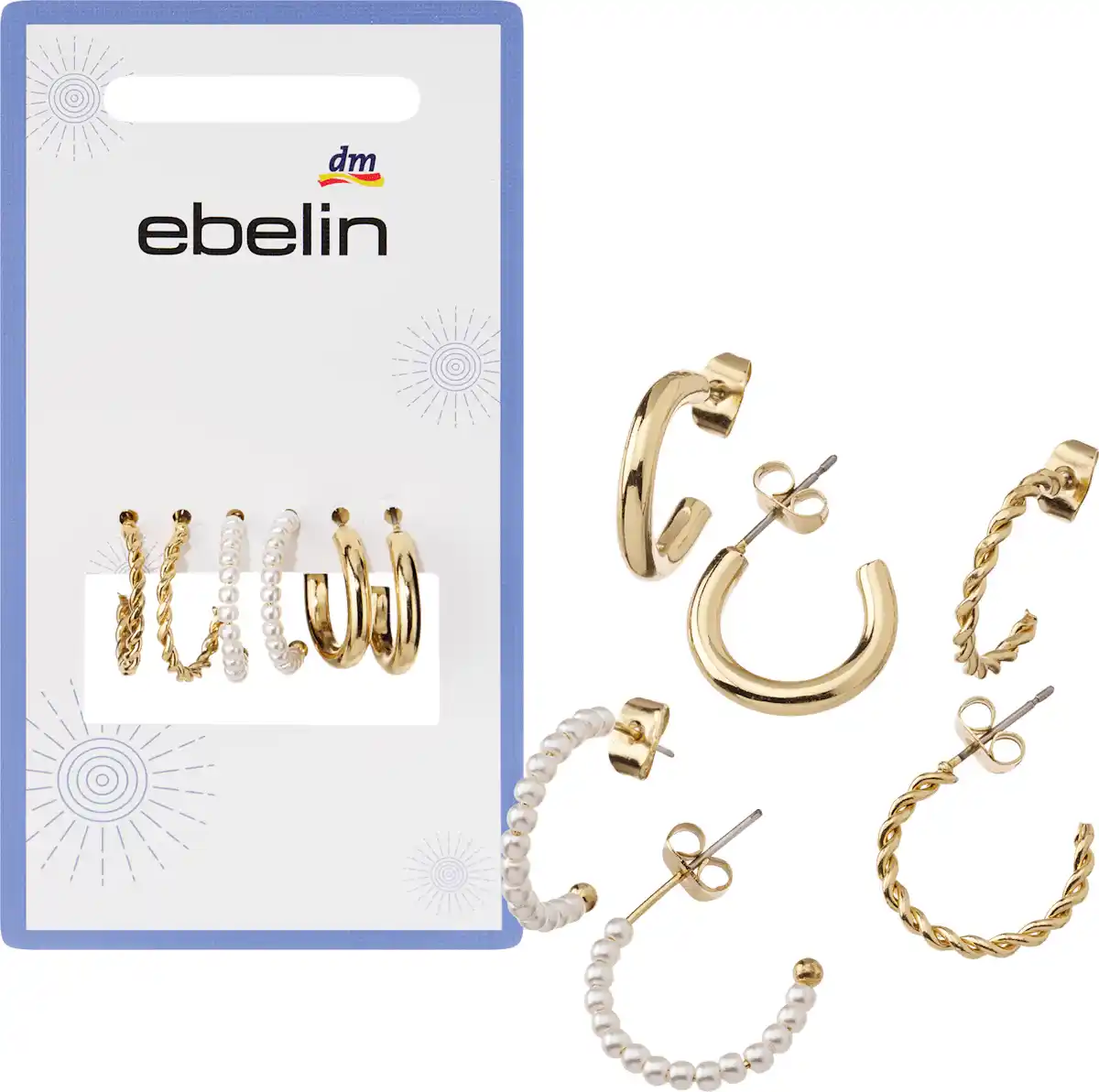 Bild 1 von ebelin Creolen Gold-Optik, 6 St