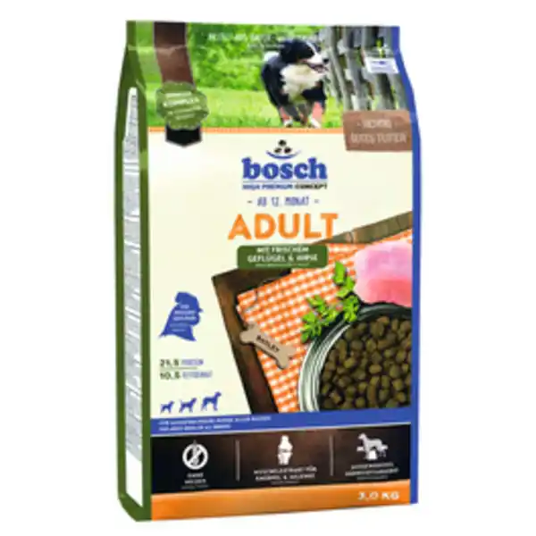 Bild 2 von BOSCH PETFOOD Hundetrockenfutter »Adult«, 3 kg, Geflügel/Hirse
