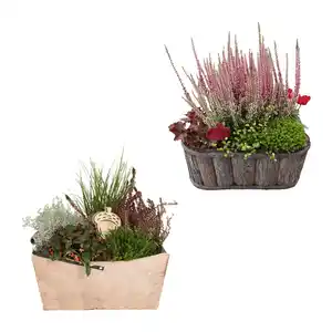 GARDENLINE Bepflanztes Holzgefäß