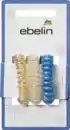 Bild 2 von ebelin Spiralhaargummis weiß/blau/gold, 3 St